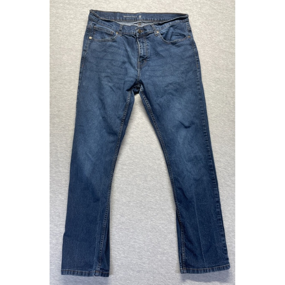 Beverly Hills Polo Club Jeans Mens 33 Blue Denim Streetwear Outdoor Straight Leg